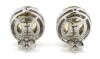 14K White Gold, Heliodor and Diamond, Halo Stud Earrings - 3