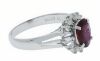 platinum ruby and diamond dress ring - 3