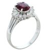 platinum ruby and diamond dress ring - 4