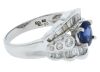 platinum sapphire and diamond dress ring - 2