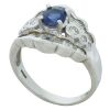 platinum sapphire and diamond dress ring - 4