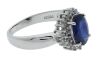 platinum sapphire and diamond dress ring - 2