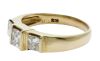 18K yellow gold diamond trilogy ring - 2