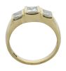 18K yellow gold diamond trilogy ring - 4