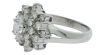 platinum diamond cluster dress ring - 2