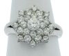 platinum diamond cluster dress ring - 5