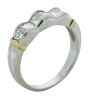 platinum and 18k yellow gold diamond eternity ring - 4