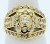 18K yellow gold diamond dress ring - 2