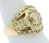 18K yellow gold diamond dress ring - 3