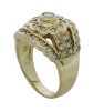 18K yellow gold diamond dress ring - 5