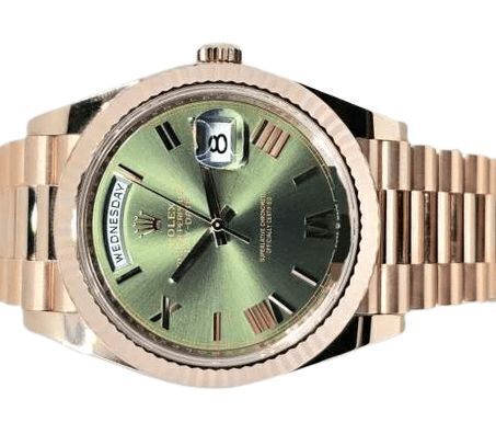 Rolex Day-Date 40 Olive Dial Rose Gold 228235 (2023)