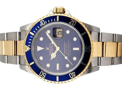 Rolex 16613 Submariner Date Bluesy Two Tone Box & Papers