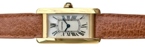 Cartier Tank Americane 18K Yellow Gold Box and Papers