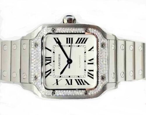 Cartier Santos Factory Diamonds Medium W4SA0005 (2023)