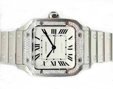 Cartier Santos Factory Diamonds Medium W4SA0005 (2023)