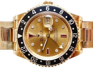 Rolex GMT Master II 16718 Diamond & Ruby "Serti" Dial Rare