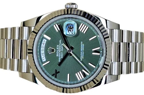 Rolex Day Date 228239 White Gold Olive Dial 2024