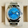 Rolex Datejust 41 Azzurro Blue Ref 126300 2021 Box and Papers - 4