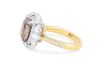 Ret18k gold ring set with 4.01ct brown diamonds & 2.00cts of pear & brilliant cut F/VS diamonds - 3