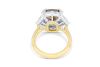Ret18k gold ring set with 4.01ct brown diamonds & 2.00cts of pear & brilliant cut F/VS diamonds - 6