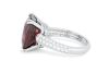 18K White Gold Red Spinel and Diamond set ring - 3