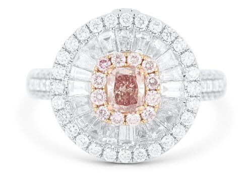 "Wholesaler Closing Down Must Be Sold" Retailer Liquidation With Valuation of $178,900 18k Gold ring pendant set with a GIA & GSL certified 0.38ct Argyle pink diamond surrounded by pink & white diamonds