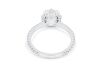 Solid platinum ring NSEW set with a GIA 2.50ct G/VS2 cushion cut diamond - 5