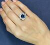 Retailer 18k white gold ring set with a 4.03ct LGL certified sapphire with 1.61cts of F/VS diamonds - 6