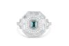 Retailer Liquidation with Valuation of $18,510 18k white gold ring set with a 0.35ct blue diamond surrounded by a total of 2.12cts of F/VS diamonds - 2