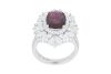 18k white gold ring set with a 3.20ct GRS certified ruby and 3.20cts of F/VS diamonds - 4