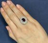 18k white gold ring set with a 3.20ct GRS certified ruby and 3.20cts of F/VS diamonds - 5