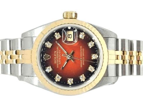 Rolex Lady-Datejust 26 Red Vignette Diamond Dial 69173