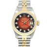 Rolex Lady-Datejust 26 Red Vignette Diamond Dial 69173 - 2