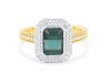 Retailer18k yellow & white gold ring set with a 1.87ct natural green tourmaline & 0.63cts of F/VS diamonds - 2