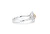 Retailer18k gold ring set with a centre brilliant cut 0.052ct natural FDPR Argyle diamond - 3