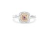 Retailer Liquidation with Valuation of $42,500 18k gold ring set with a centre cushion cut 0.194ct natural FIPP diamond - 2