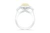 Retailer LSolid platinum ring set with a 2.24ct intense yellow cushion cut diamond surrounded by F/VS diamonds - 6