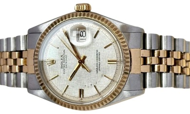 Rolex Datejust Linen Dial Two Tone Ref 1601