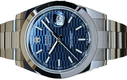 Rolex Datejust 41 126300 Blue Motif Dial