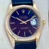 Rolex Datejust 36 18K Yellow Gold Blue Enamel Dial - 4