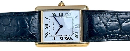 Cartier Tank Louis Cartier Paris 18K Yellow Gold 1985