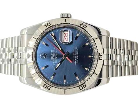 Rolex Datejust Turn-O-Graph 116264 Blue Dial (2004) GST INC