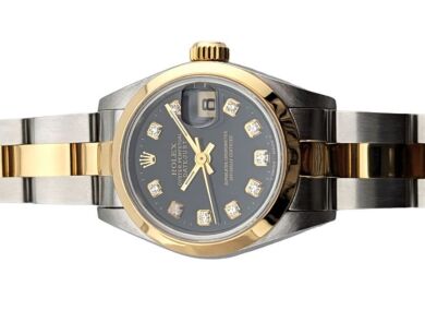 Rolex 69163 Ladies Datejust Two Tone Diamond Dial 26mm 1996 Box & Papers