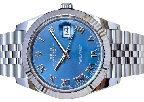 Rolex Datejust 41 Azzurro Blue Ref 126334 2021