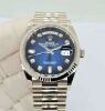 Rolex Day-Date 36 Blue Ombr Diamond Dial 128239 (2020) GST INC - 4