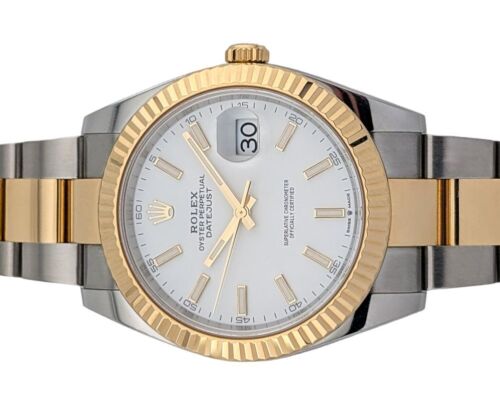 Rolex 126333 Datejust 41 Two Tone White Dial 41mm 2020 Box & Papers