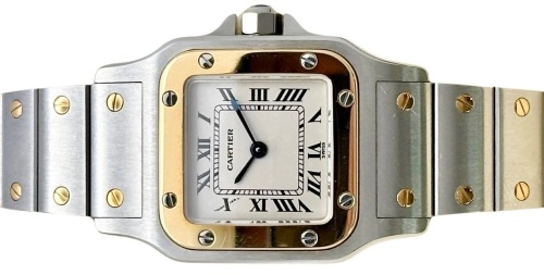 Cartier Santos Carree 18K Yellow Gold Two Tone