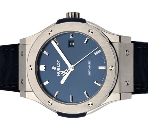 Hublot 542.NX.7170.LR Classic Fusion Blue Titanium 42mm 2021 Box & Papers