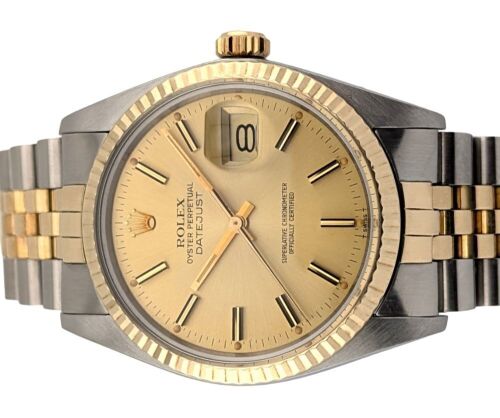 Rolex 16013 Datejust Two Tone 36mm 1980 Box & Papers