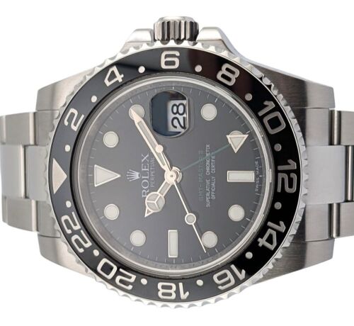 Rolex 116710LN GMT Master II Black 40mm 2009 Box & Papers